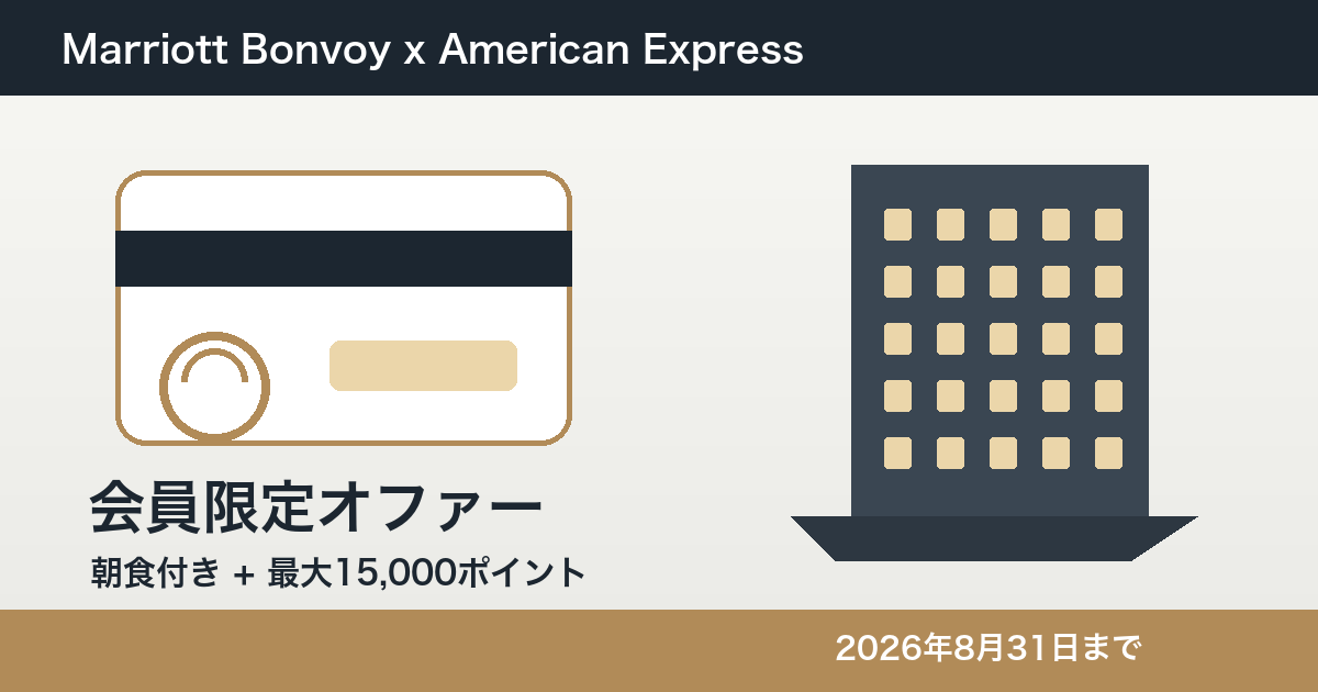 Marriott Bonvoy アメリカン・エキスプレス会員限定オファーのイメージ
