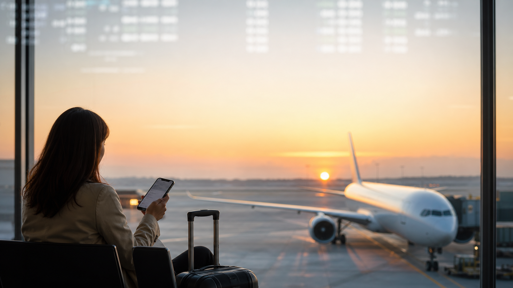 エミレーツ航空のドバイ〜アクラ線増便を示す空港の旅行者イメージ
