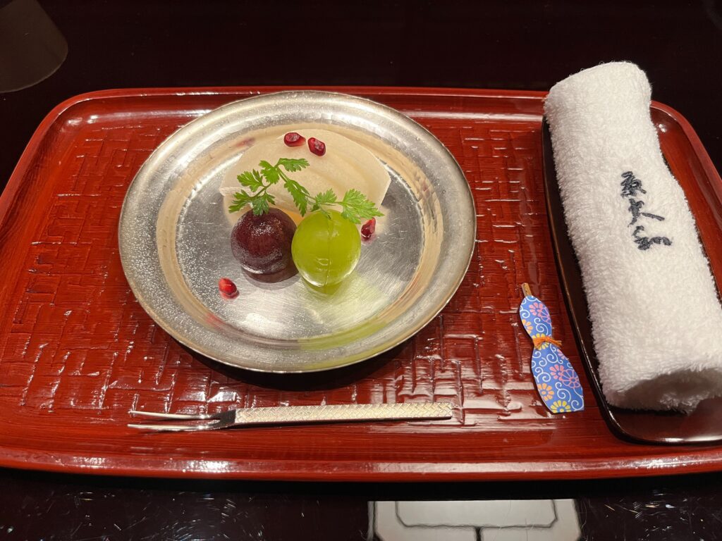 山荘 京大和の葡萄と梨の水物