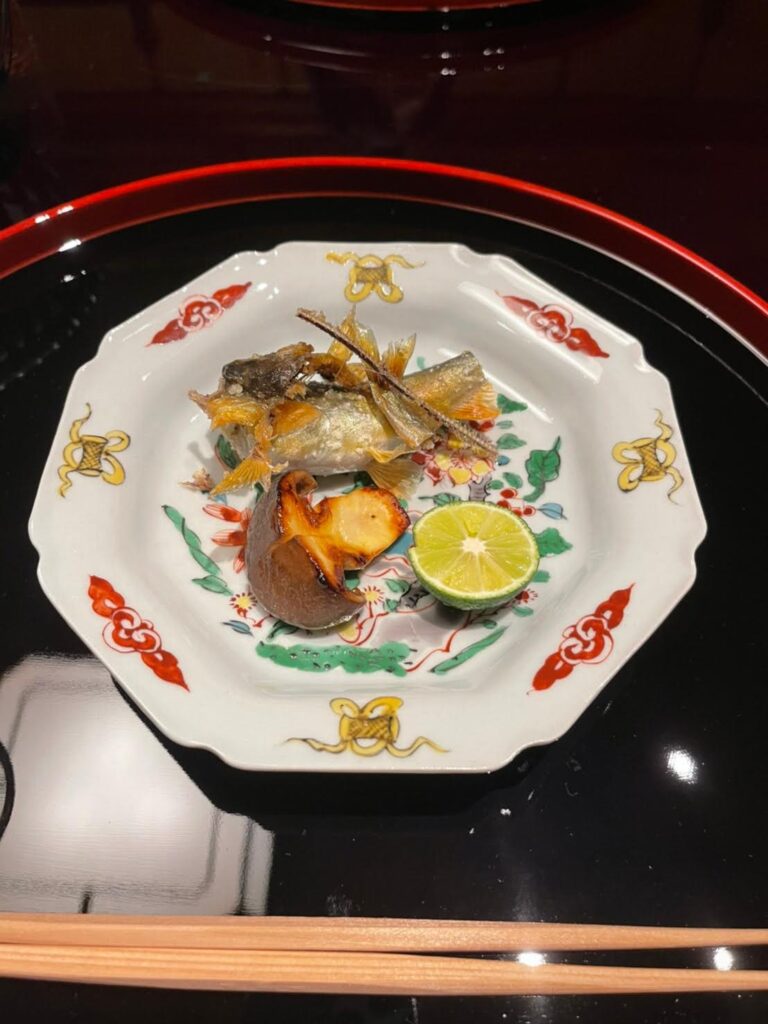 山荘 京大和の魚ときのこの焼物