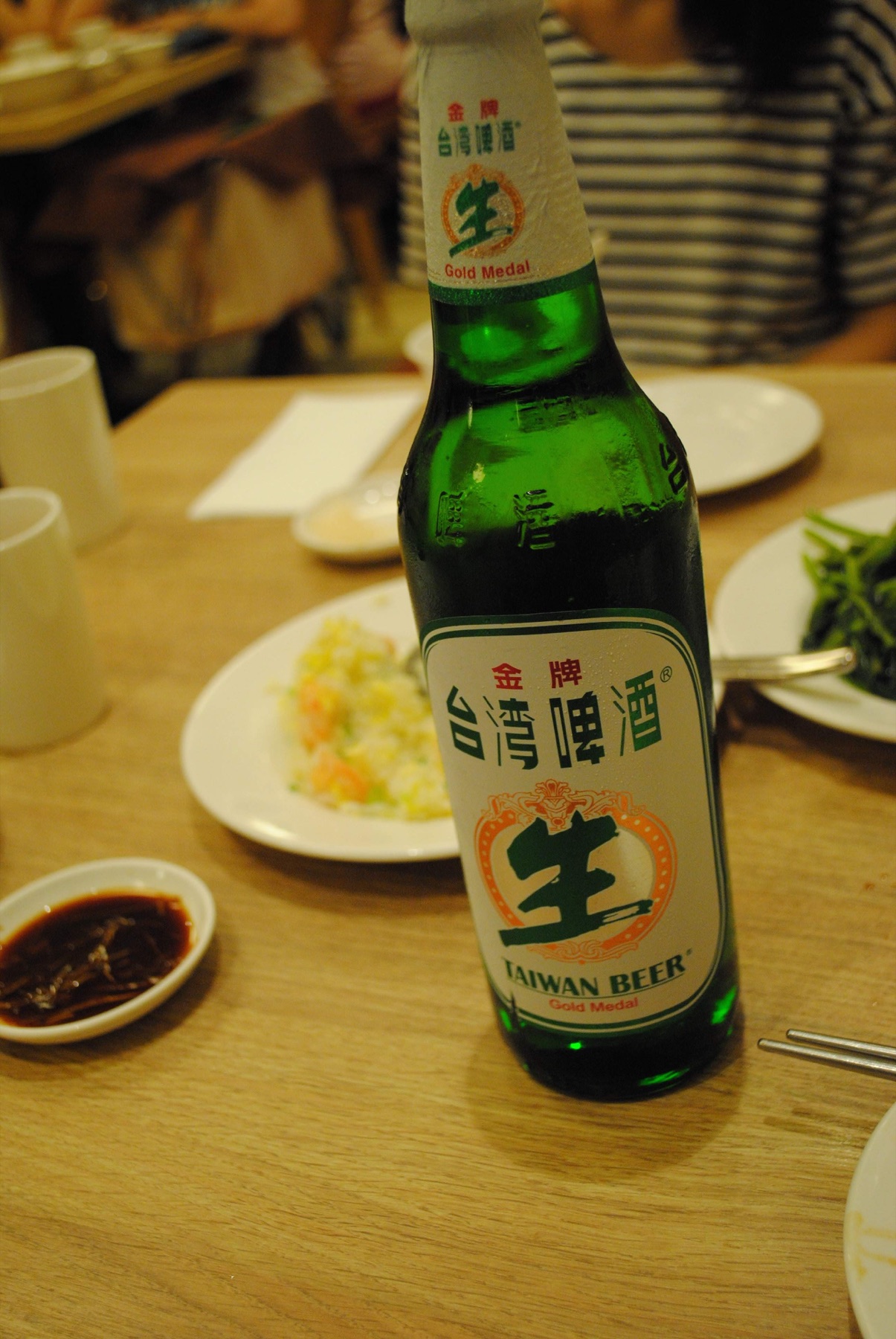 鼎泰豊の料理と一緒に注文した金牌台湾ビール