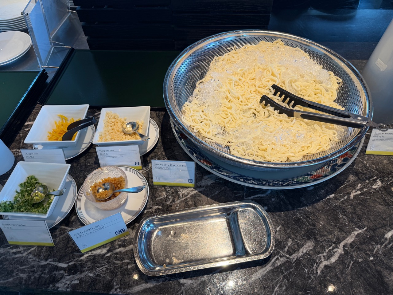 ウェスティンホテル仙台の朝食ブッフェにある稲庭風うどん